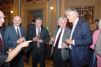 Czech Embassy reception. Cornelis Groeneveld and Evgeny Tikhonov