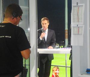 Телевидение Швейцарии- матч по футболу Латвия-Швейцария, 2012 год, Рига