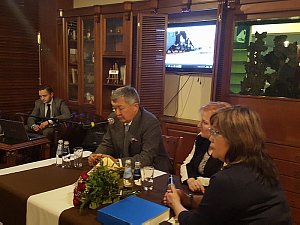 The meeting with the Ambassador of Kazakhstan took place at the Diplomatic Economic Club